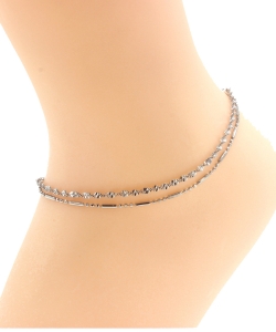 Multi Chain Layered Anklet AN300055 SILVER